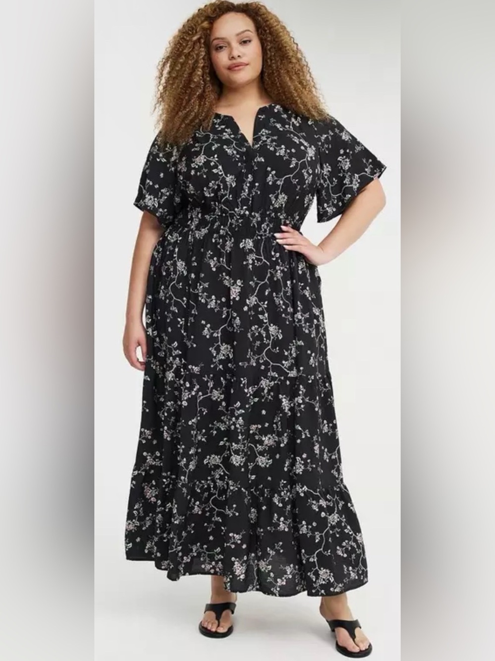 Torrid Y- Maxi Dress in Black